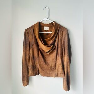 silence + noise Faux Leather Slim Jacket